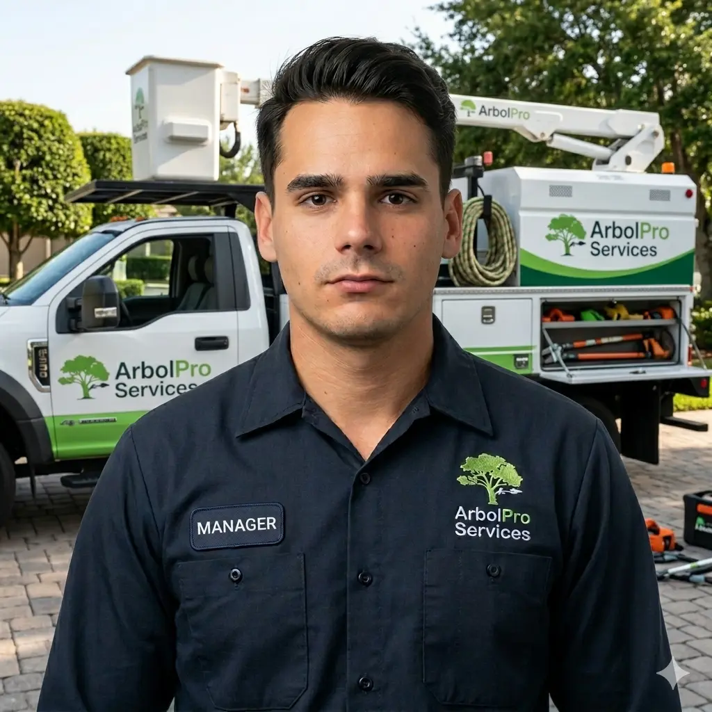 Operations Manager coordinating tree service projects for ArbolPro Services