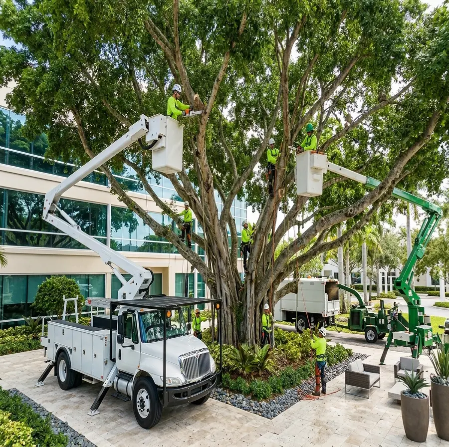 Commercial tree maintenance service in South Florida community