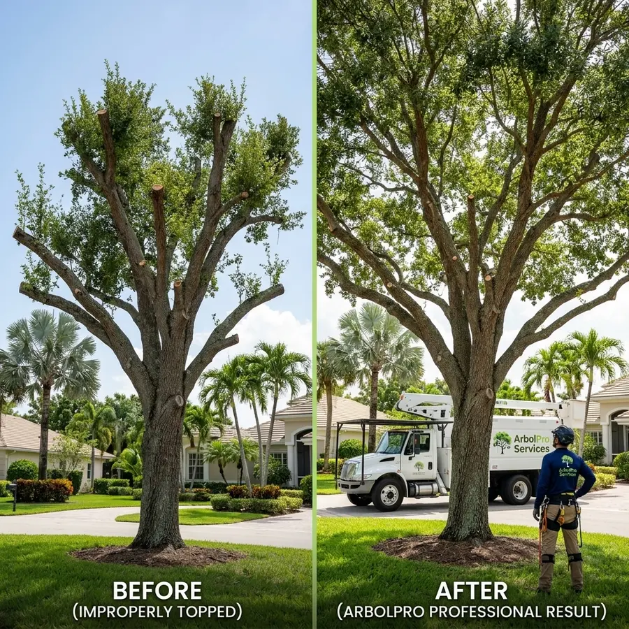 Proper Tree Canopy Thinning in Wellington, FL: Before and After — Tree Pruning in Wellington, FL — ArbolPro
