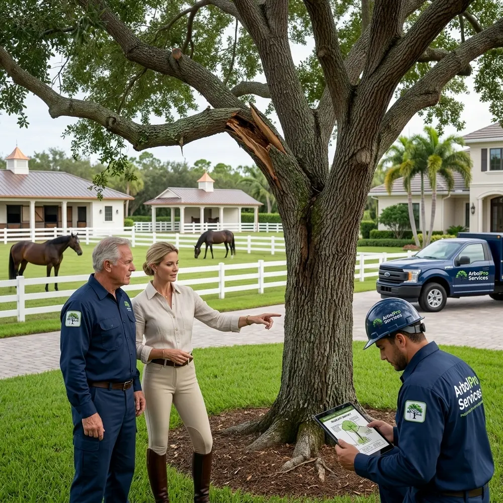 Licensed arborist tree removal assessment Wellington FL — ArbolPro Services