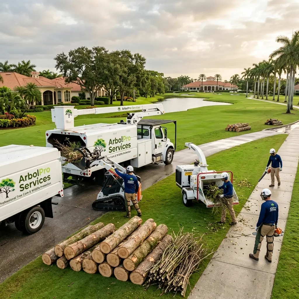 HOA golf course storm debris removal Woodfield Country Club Boca Raton FL