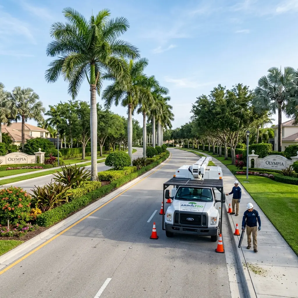 HOA community tree pruning Olympia Wellington Florida — ArbolPro Services
