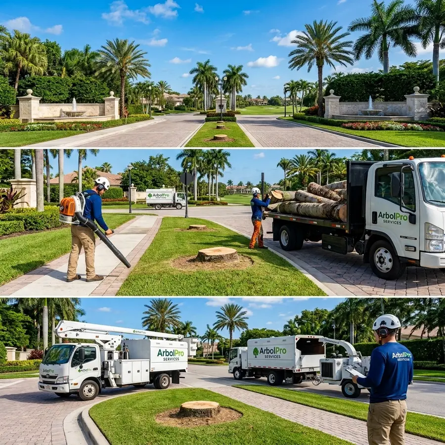 Royal palm removal country club entry boulevard Woodfield Boca Raton Florida