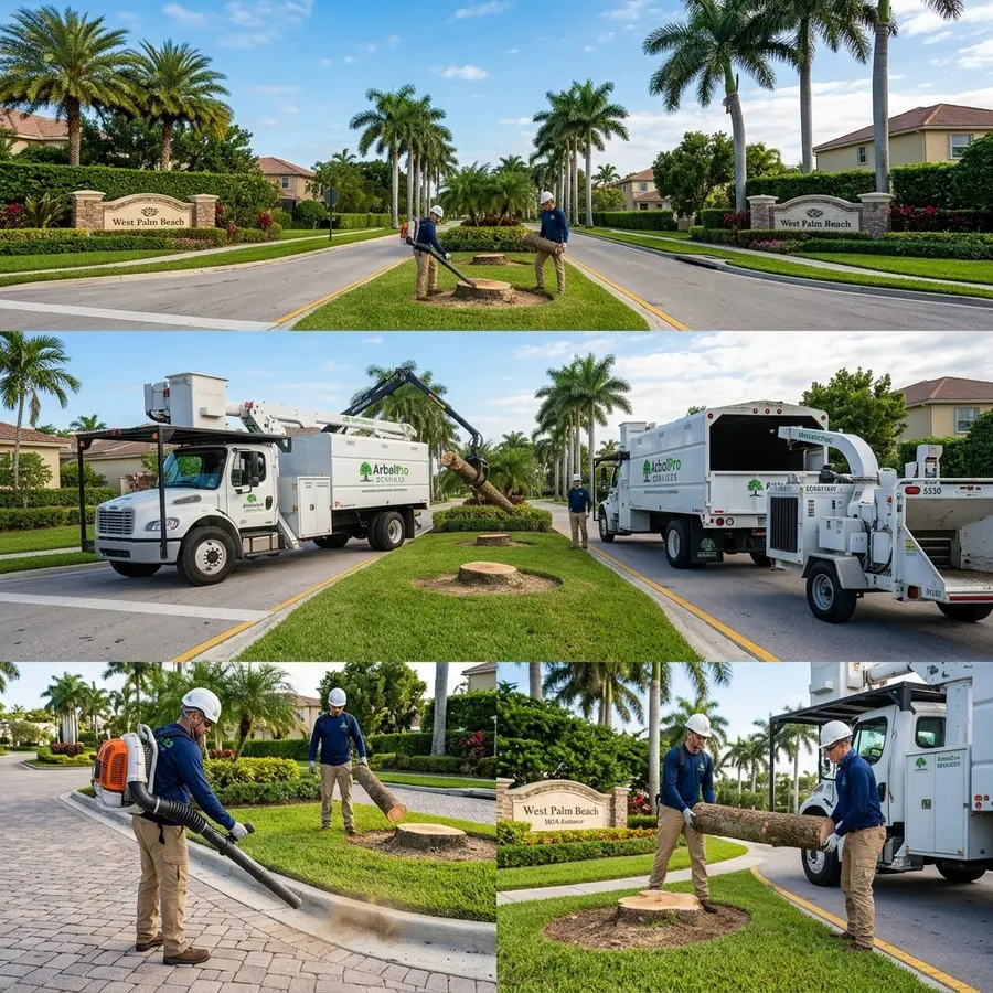 Royal palm removal HOA community Palm Beach Lakes West Palm Beach Florida