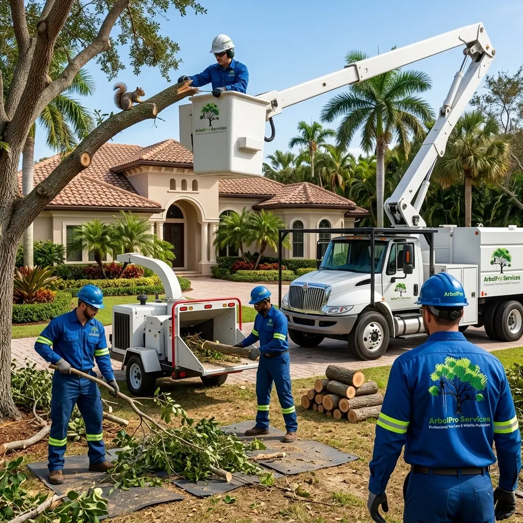 Storm damage cleanup and emergency tree service Palm Beach County