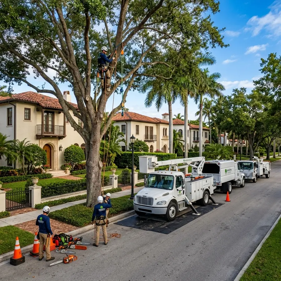 Professional tree trimming established neighborhood West Palm Beach FL ArbolPro