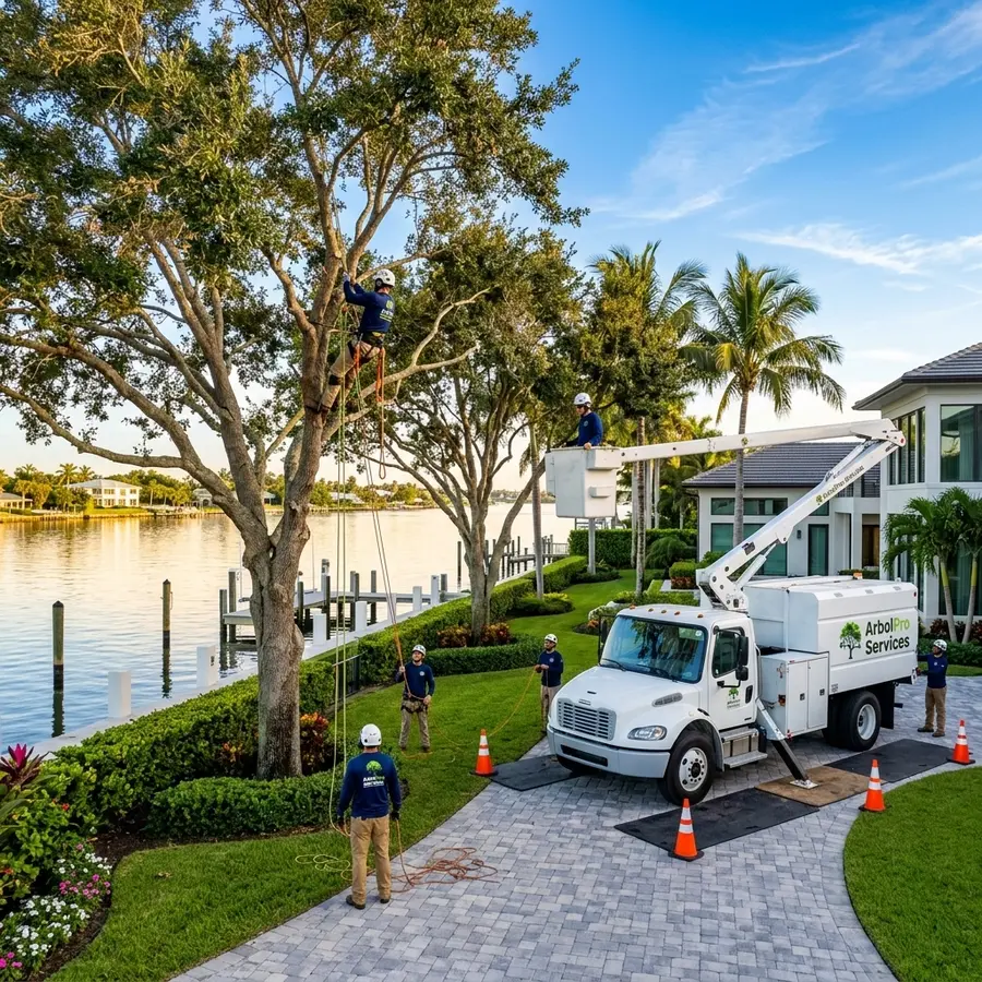 Tree trimming coastal property Jupiter FL salt exposure ArbolPro Services