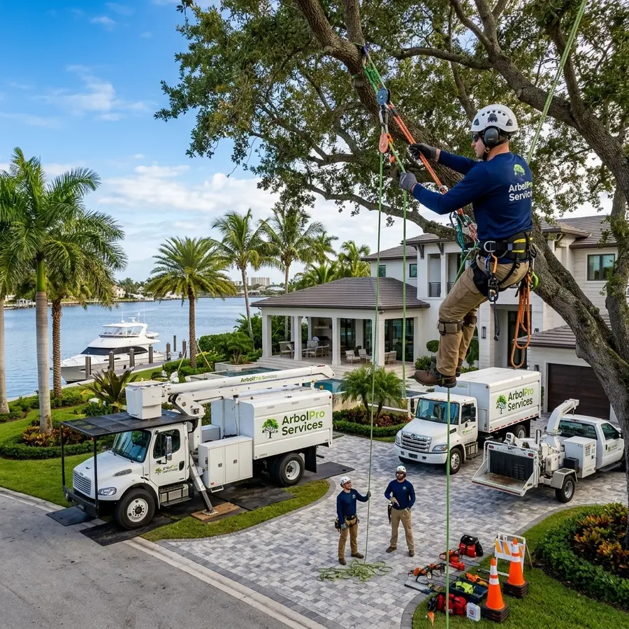 Tree removal Pompano Beach FL waterfront HOA community ArbolPro Services